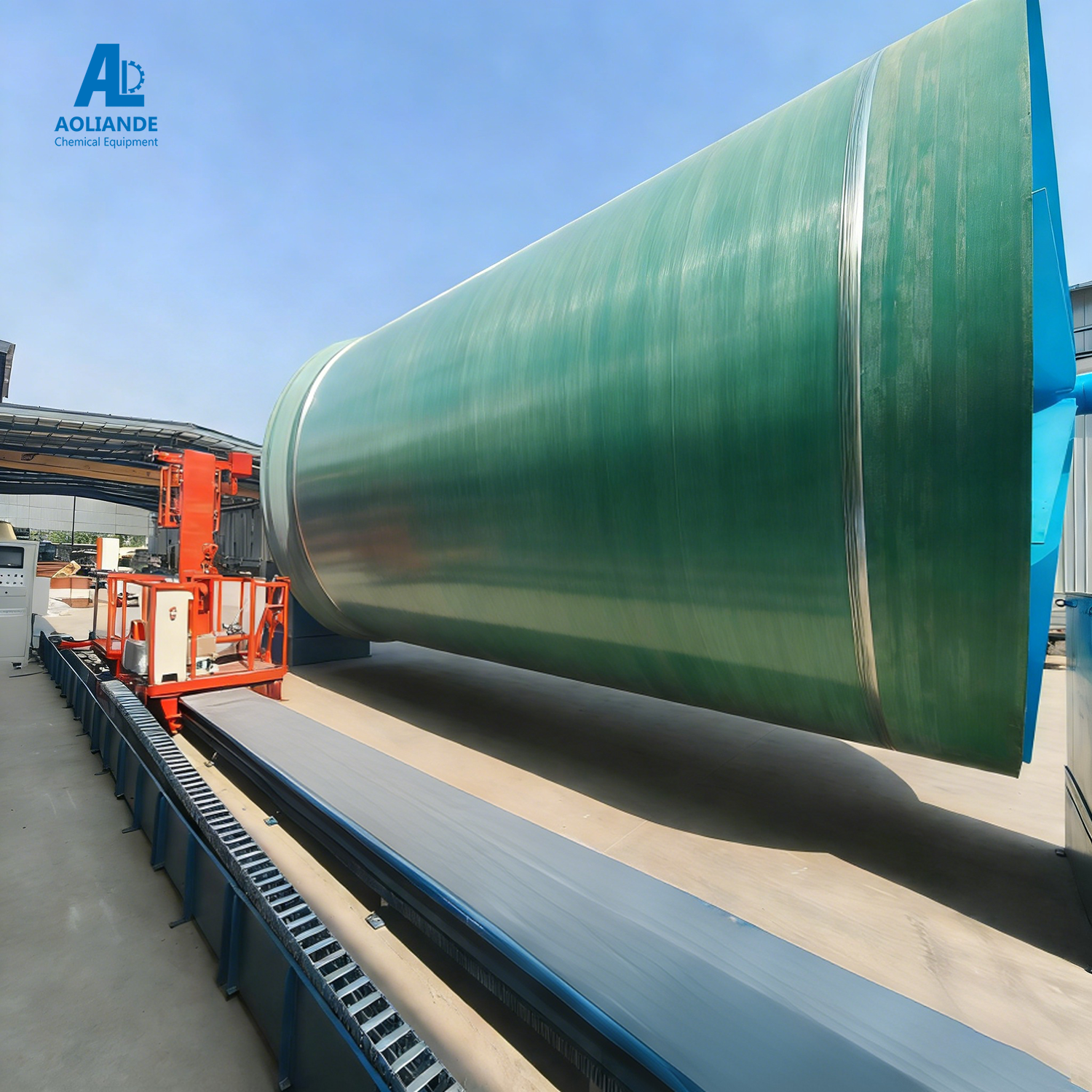 FRP Pipe Manufacturing Equipment Winding Machine Production Line with Motor Pump Gearbox 380V - Image 6